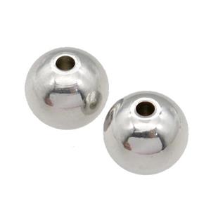 raw Stainless Steel Beads, round, approx 10mm dia