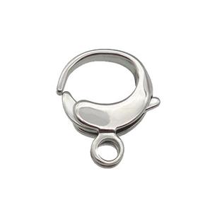 raw Stainless Steel Lobster Clasp, approx 11mm