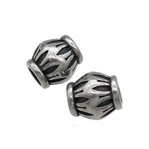 Stainless Steel Rondelle Beads Antique Silver, approx 10-11.5mm, 5mm hole