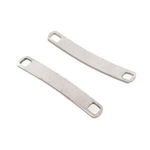 Raw Stainless Steel Connector Bend Rectangle, approx 5-33mm