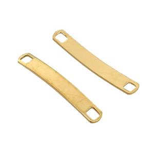 Stainless Steel Connector Bend Rectangle Gold Plated, approx 5-33mm