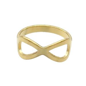 Stainless Steel Rings Eyemask Gold Plated, approx 9-18mm, 18mm dia