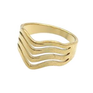 Stainless Steel Rings Gold Plated, approx 12mm, 18mm dia