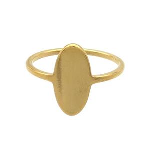 Stainless Steel Rings Gold Plated, approx 8-15mm, 18mm dia