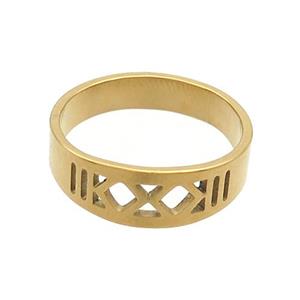 Stainless Steel Rings Gold Plated, approx 6mm, 18mm dia