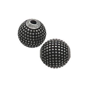 Stainless Steel Round Beads Antique Black, approx 10mm