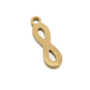 Stainless Steel Infinity Charms Pendant Gold Plated, approx 4-12mm