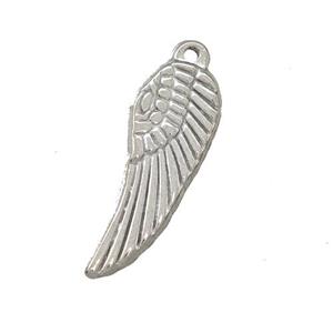 Raw Stainless Steel Angel Wings Charms Pendant, approx 9-24mm