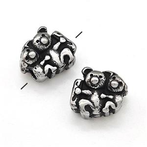 Stainless Steel Beads Antique silver, approx 10mm