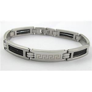 Stainless steel Bracelet, 9mm wide, 22cm (8.5 inch) length