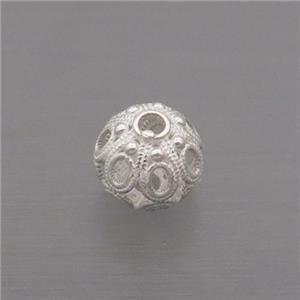 Sterling Silver Beads Round, approx 7mm dia