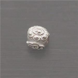 Sterling Silver Beads Button, approx 4mm