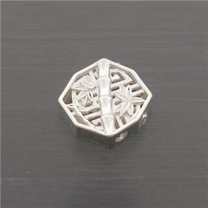 Sterling Silver Beads Bamboo, approx 6-7mm