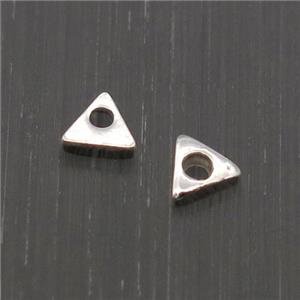 Sterling Silver Beads Triangle Spacer, approx 2.5mm