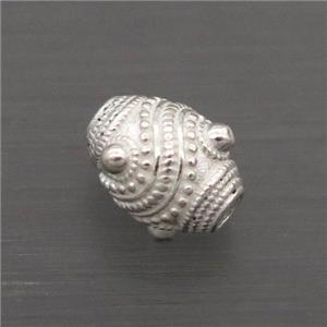 Sterling Silver Beads Barrel, approx 5.5-7.5mm