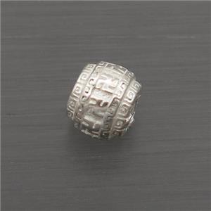 Sterling Silver Beads Rondelle Buddhist, approx 5mm