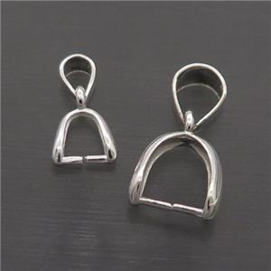 Sterling Silver Pinch Bail Clasp, approx 7.5mm