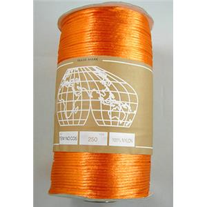 orange Satin Rattail Cord, 2.0mm dia