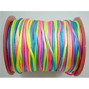 colorful Satin Rattail Cord, 2.0mm dia