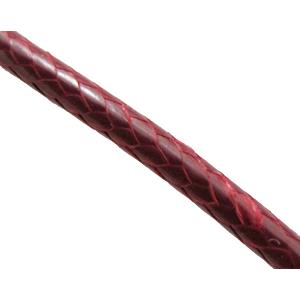 waxed cord, round, jewelry binding, dark-red, 5mm dia, 35meters per rolls