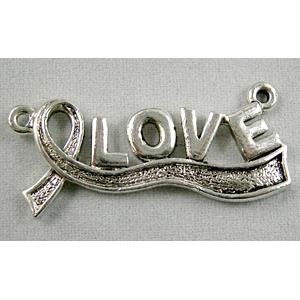 Tibetan Silver LOVE pendant, 34x15mm