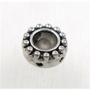 tibetan silver zinc beads, non-nickel, approx 12mm dia