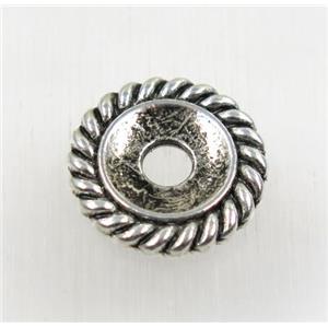tibetan silver zinc spacer beads, non-nickel, approx 18mm dia