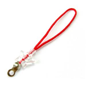 cellphone strap, string  hangers, red, 45mm circinal