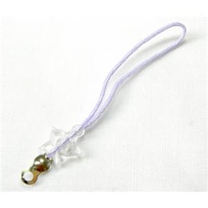 Mobile phone cord, violet, 45mm circinal