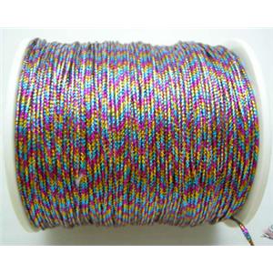 Metallic Cord, Colorful, 0.8mm, 100m per roll