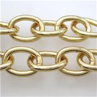 Aluminum chain, gold plated, approx 28-38mm, 6mm thickness
