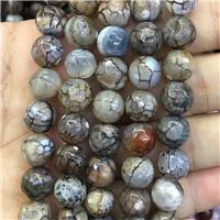 coffee dragonVeins Agate Beads, faceted round, approx 10mm dia