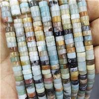 Natural Chinese Amazonite Heishi Spacer Beads Multicolor, approx 6mm