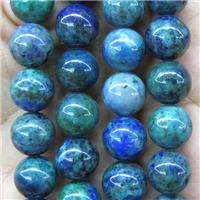 round Azurite Beads, color treated, approx 6mm dia