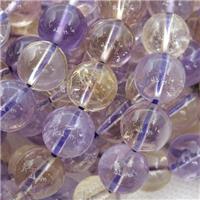 Ametrine Beads, round, approx 6mm dia