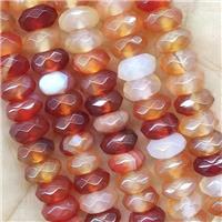 Natural Carnelian Agate Beads Faceted Rondelle, approx 5x8mm