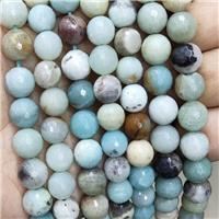 Amazonite Beads Multicolor Faceted Round, approx 8mm dia