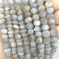 Natural Gray Moonstone Chips Beads Freeform, approx 9-11mm