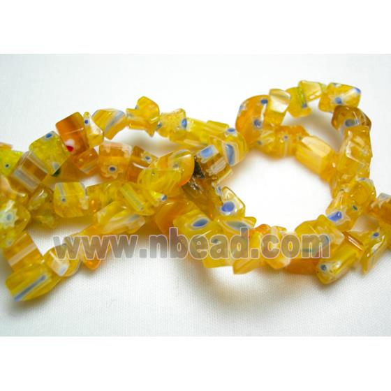 32" string of erose Millefiori Glass beads