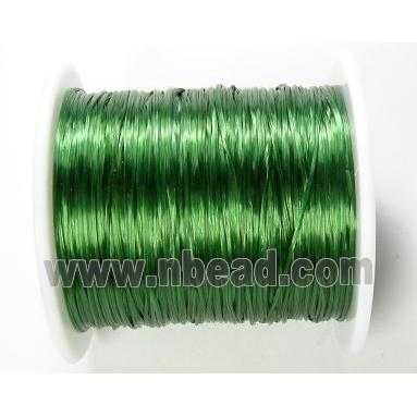 Crystal wire, stretchy, flat, deep green
